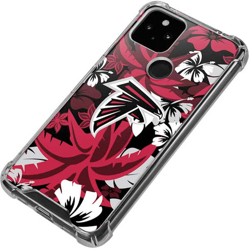 NFL Atlanta Falcons Tropical Print Google Pixel 5 Clear Case